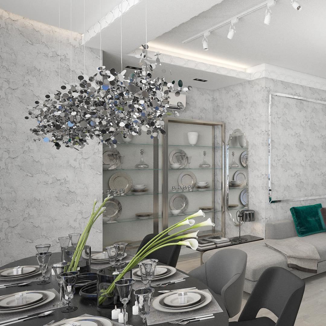 Noruielle hanglamp Metallic Disc Cloud