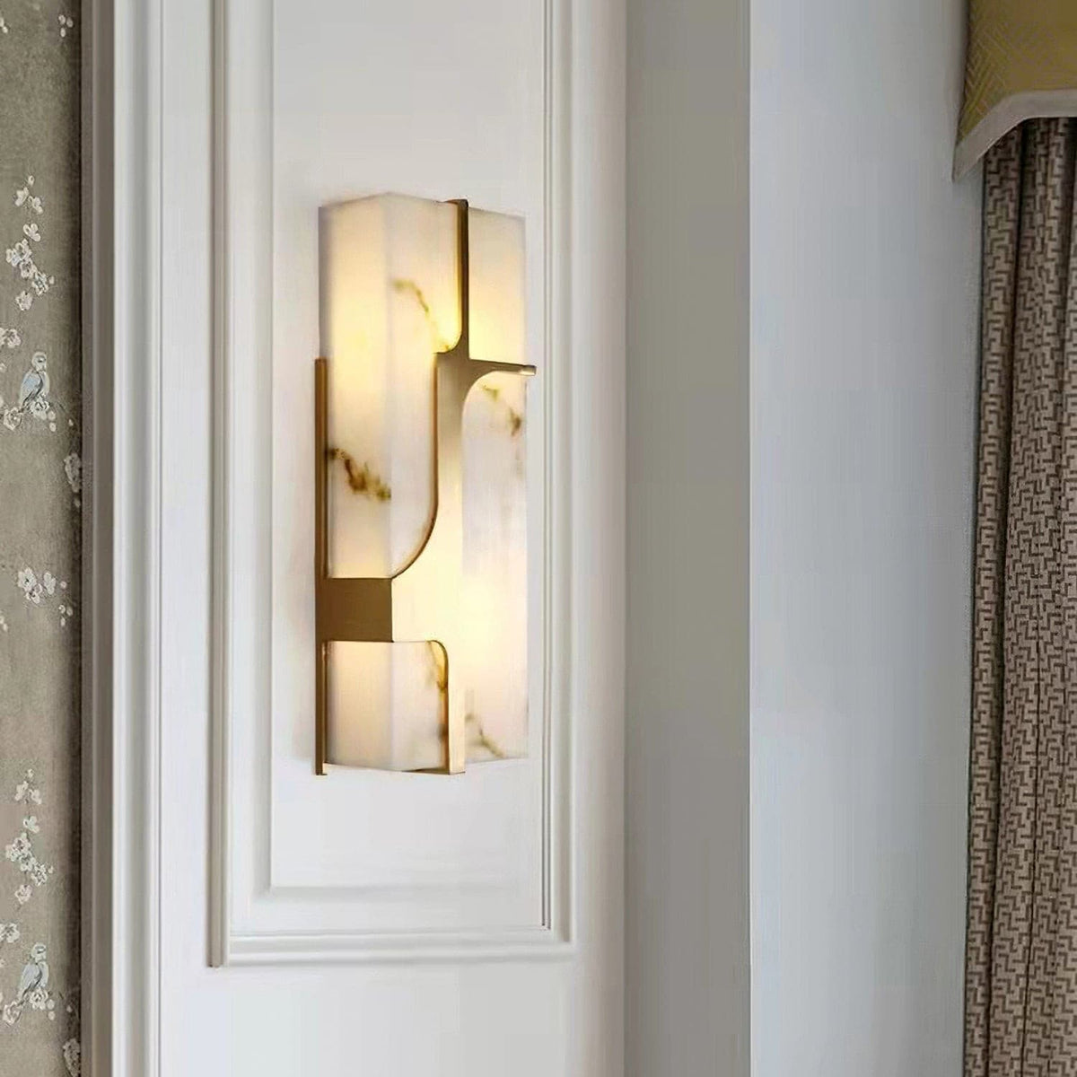 Ariel wandlamp Albast & messing elegantie