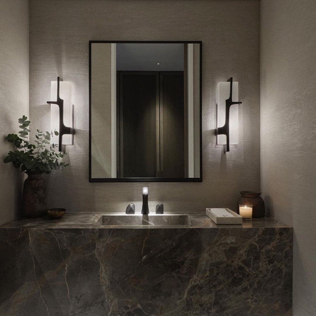 Ariel wandlamp Albast & messing elegantie