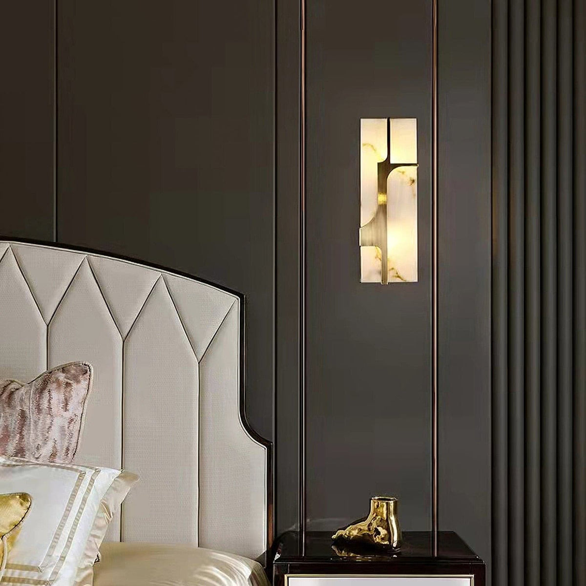 Ariel wandlamp Albast & messing elegantie