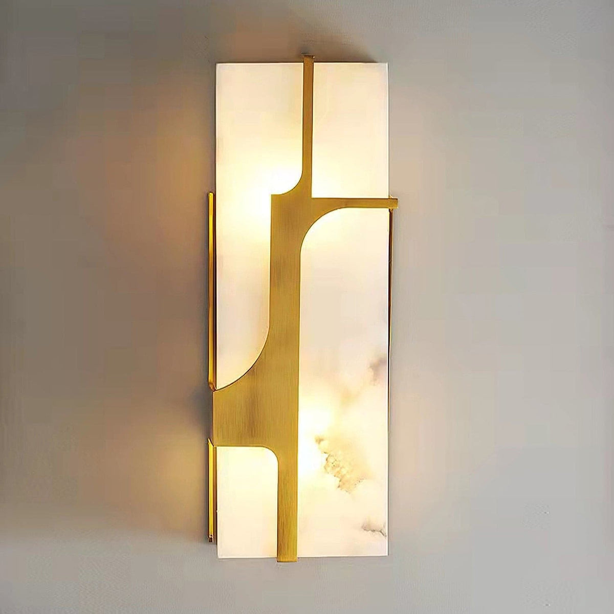 Ariel wandlamp Albast & messing elegantie