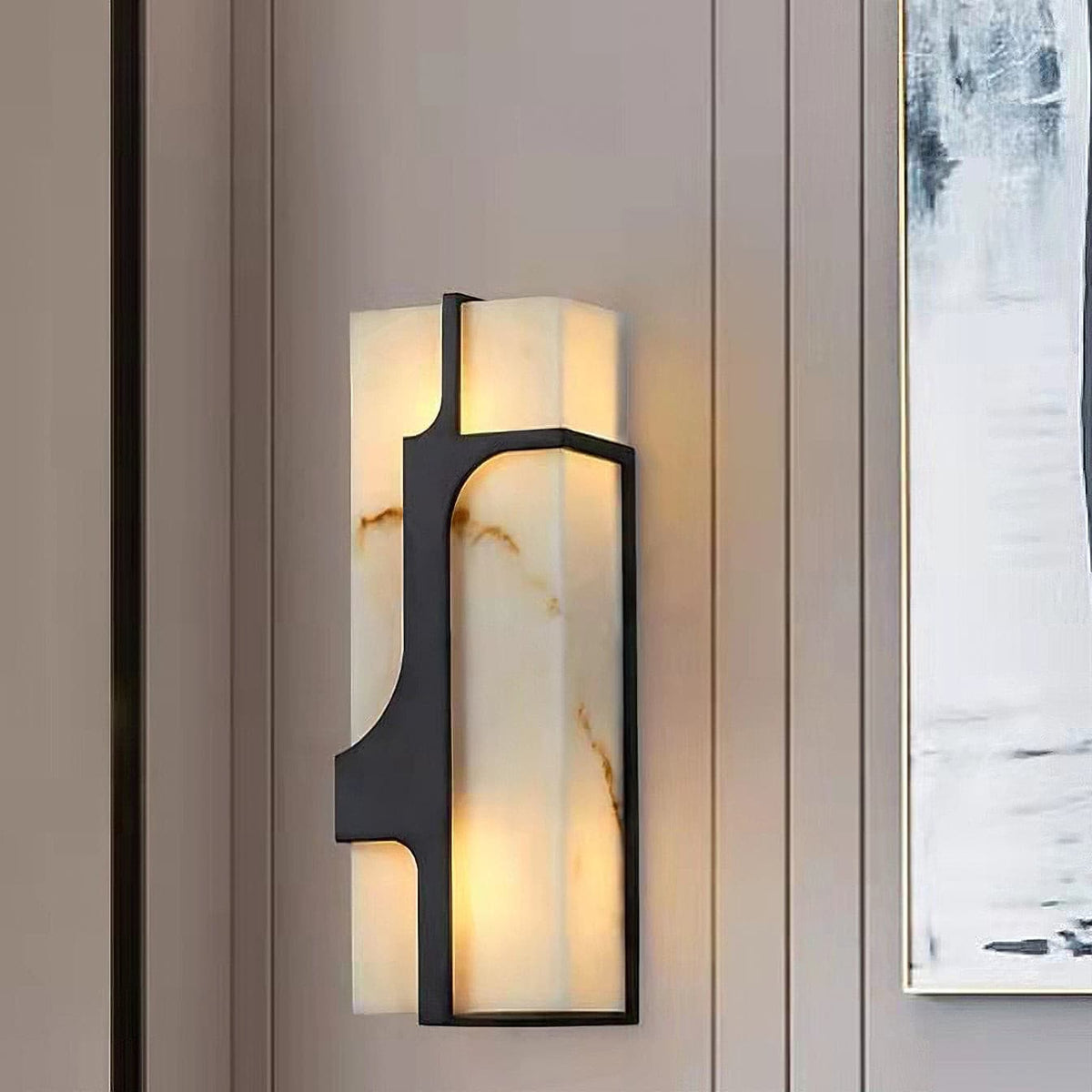 Ariel wandlamp Albast & messing elegantie