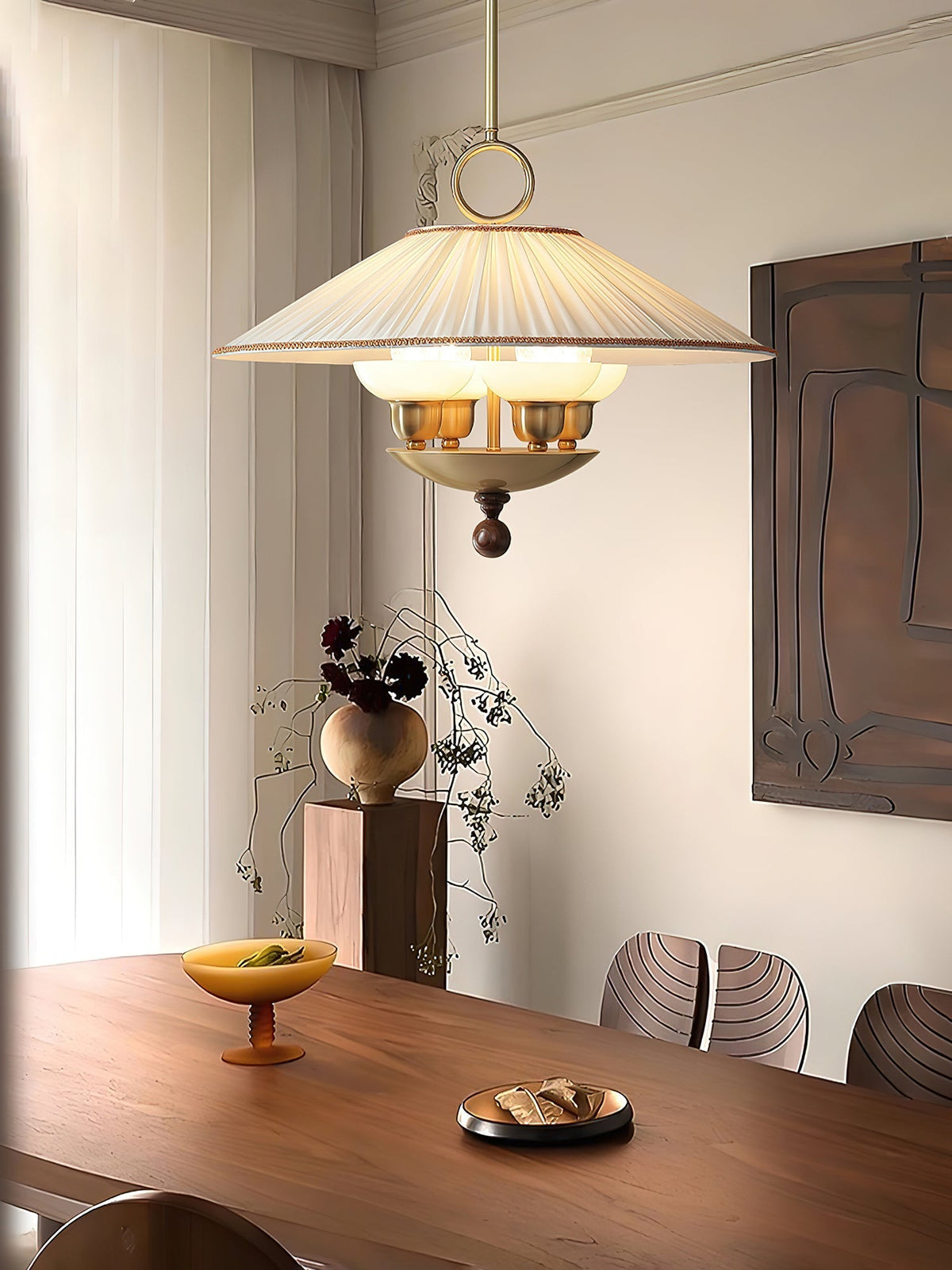 Umbera hanglamp met geplooide kap