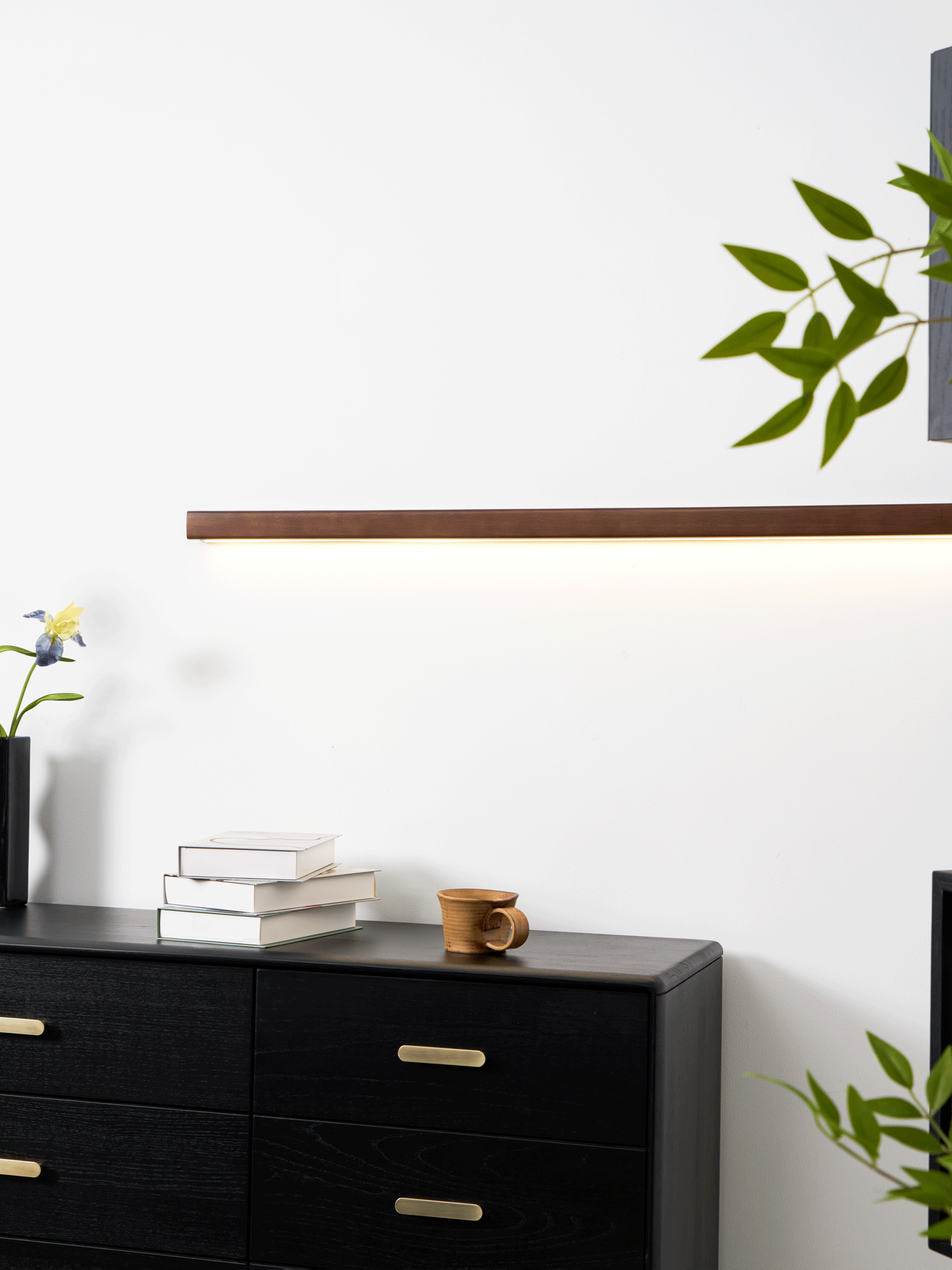 Elvivine wandlamp Hout Lineair Minimalistisch LED