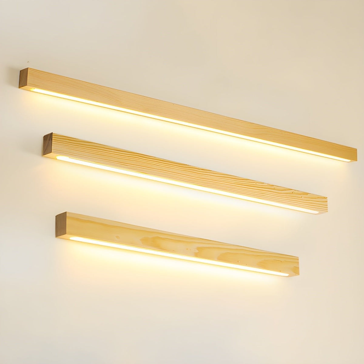 Elvivine wandlamp Hout Lineair Minimalistisch LED