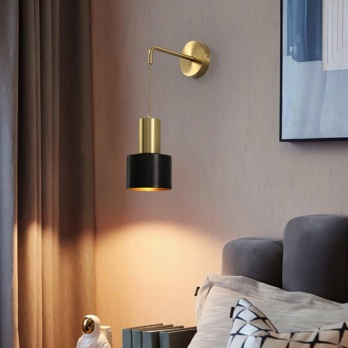 Alvina moderne minimalistische messing wandlamp