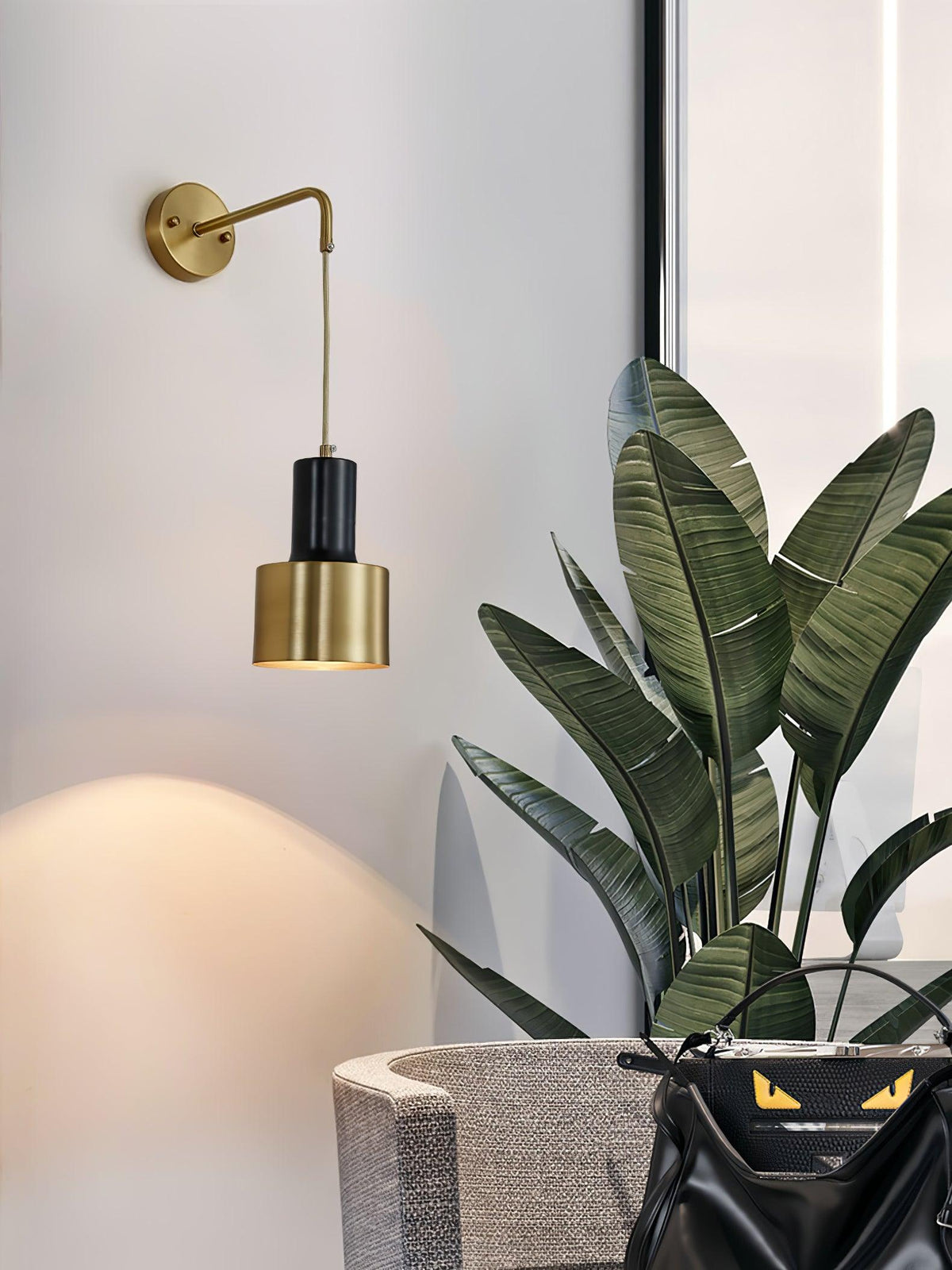 Alvina moderne minimalistische messing wandlamp