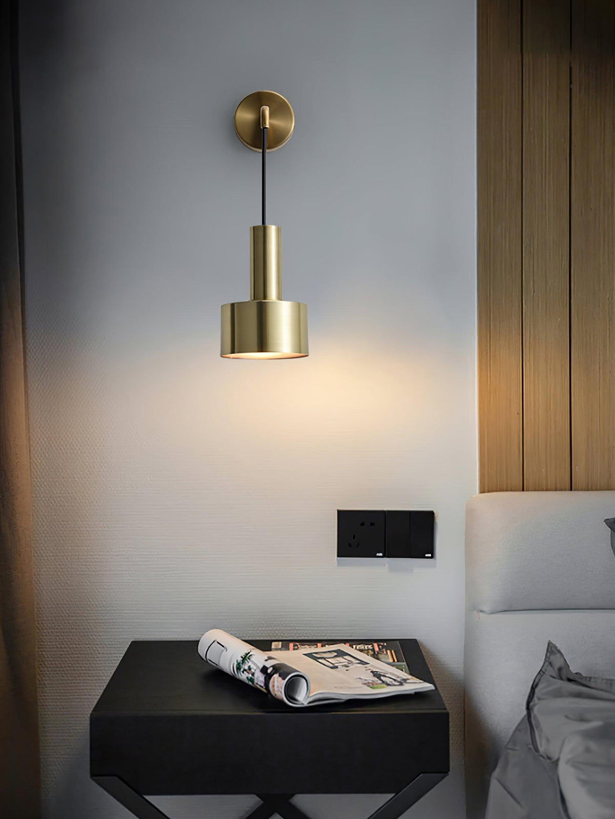 Alvina moderne minimalistische messing wandlamp