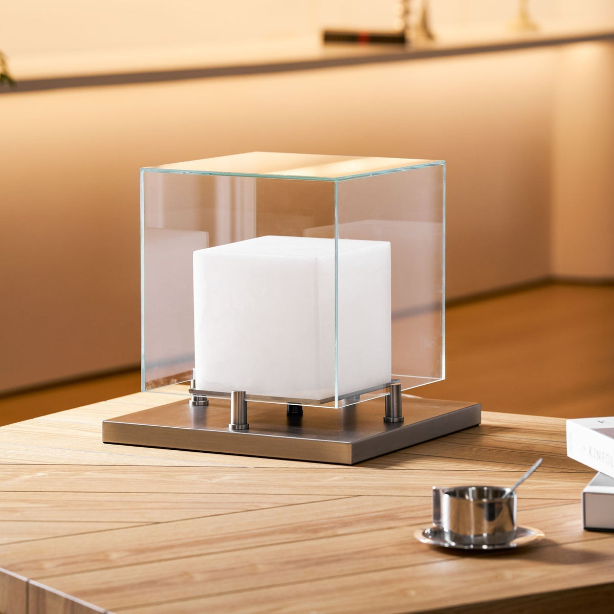 Cubo albasten tafellamp