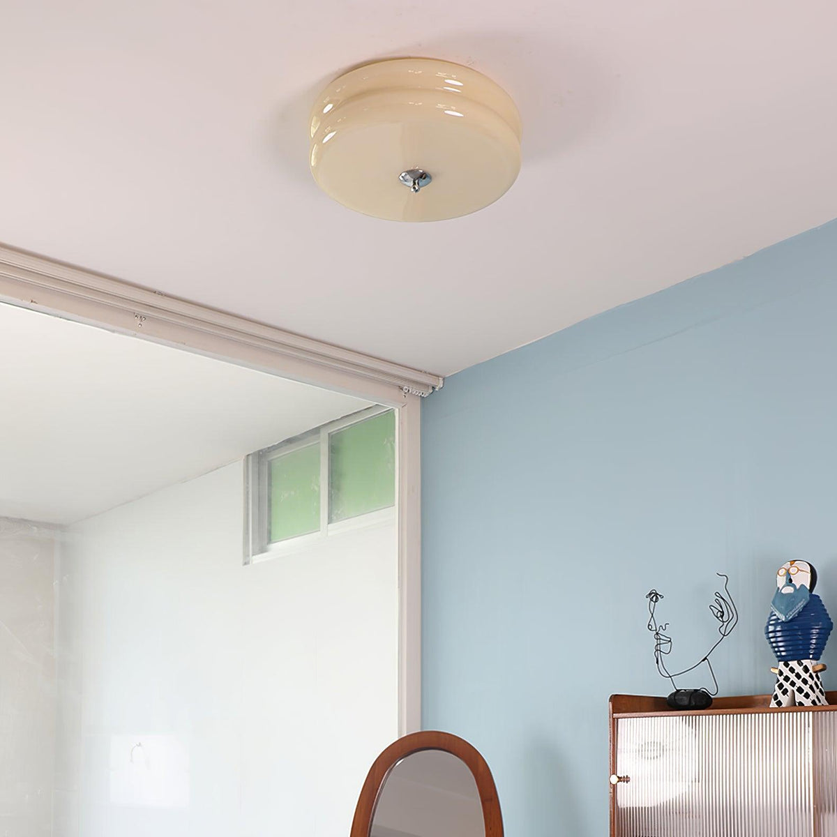 Eirinine Plafondlamp Kunstzinnig deco Vintage Glas