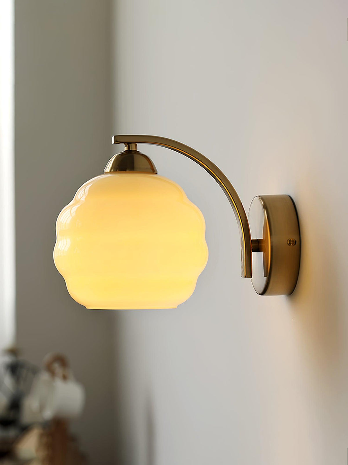 Eiraaine wandlamp Art Deco glas Chroom