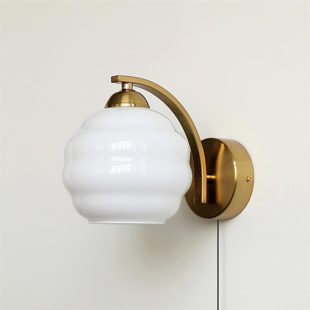 Eiraaine wandlamp Art Deco glas Chroom