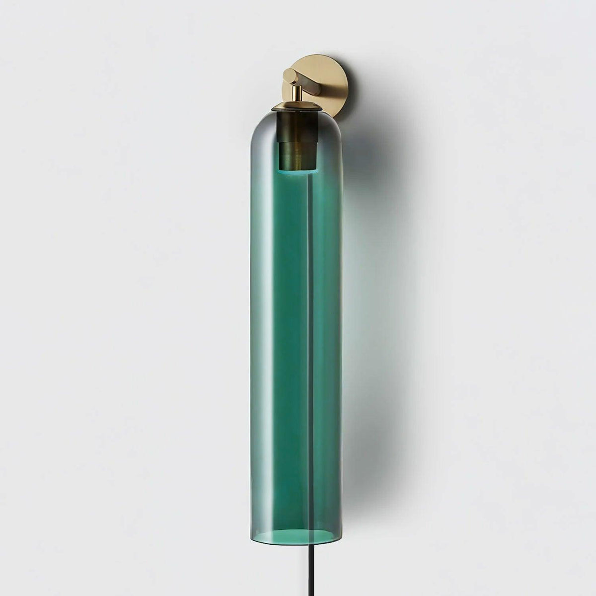 Glas cilinder wandlamp met stekker