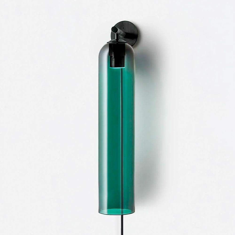 Glas cilinder wandlamp met stekker