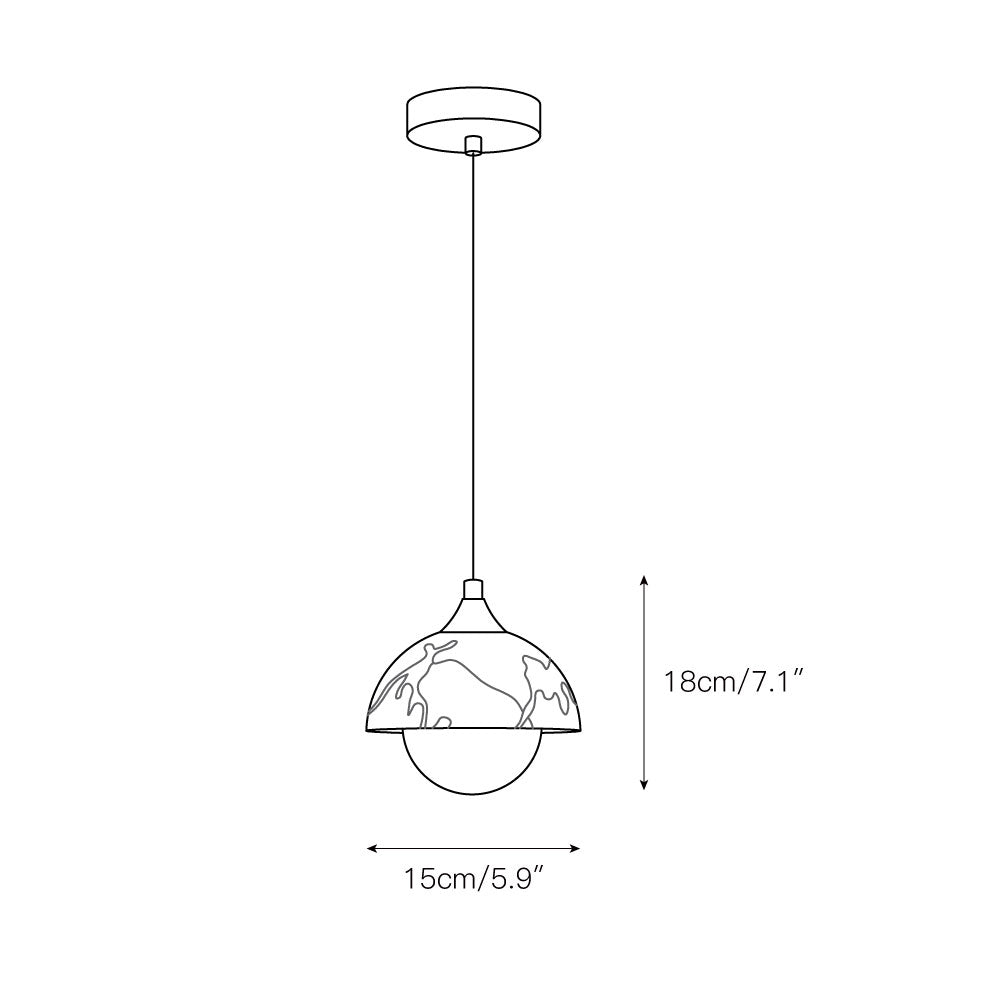 Tavon moderne minimalistische hanglamp van marmer
