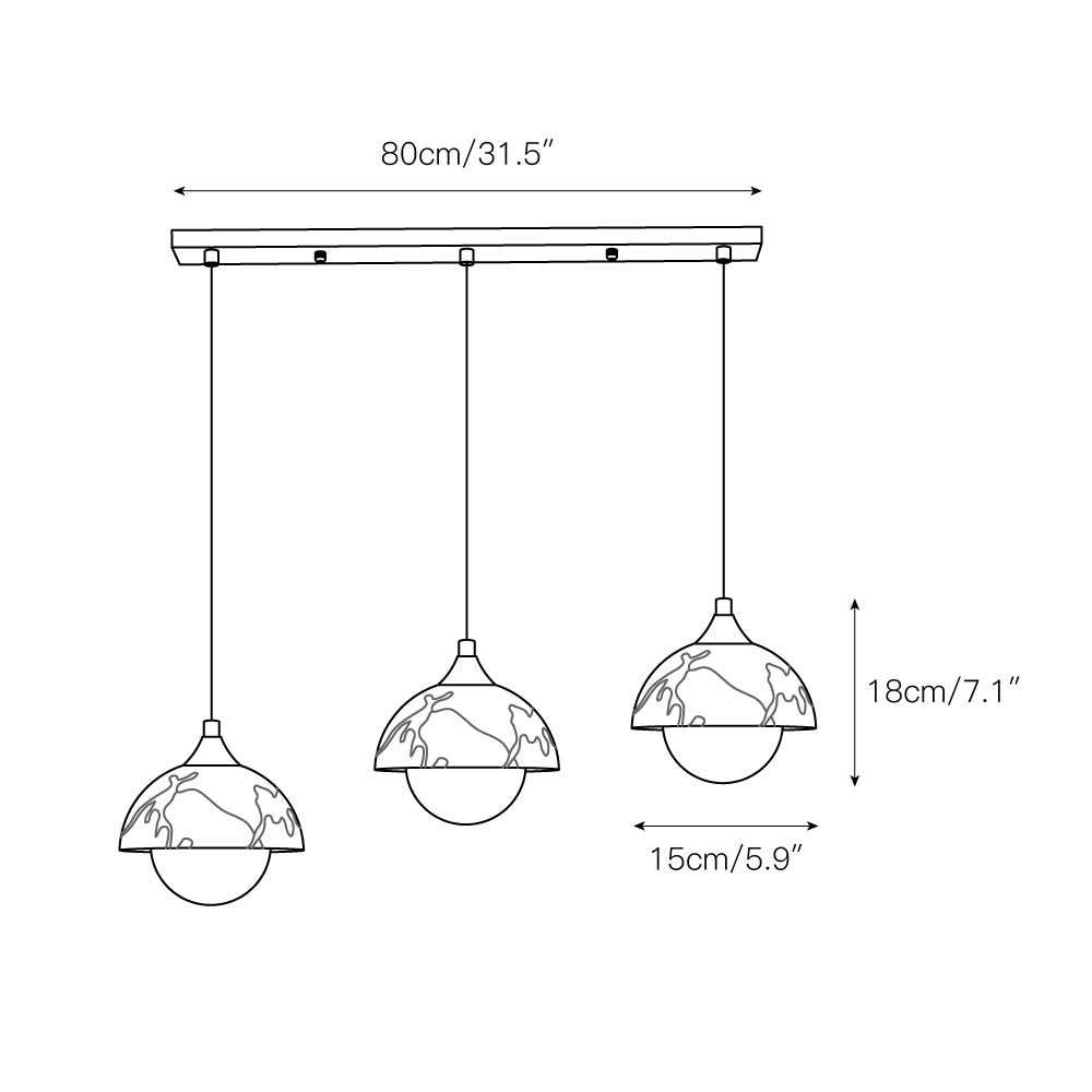 Tavon moderne minimalistische hanglamp van marmer