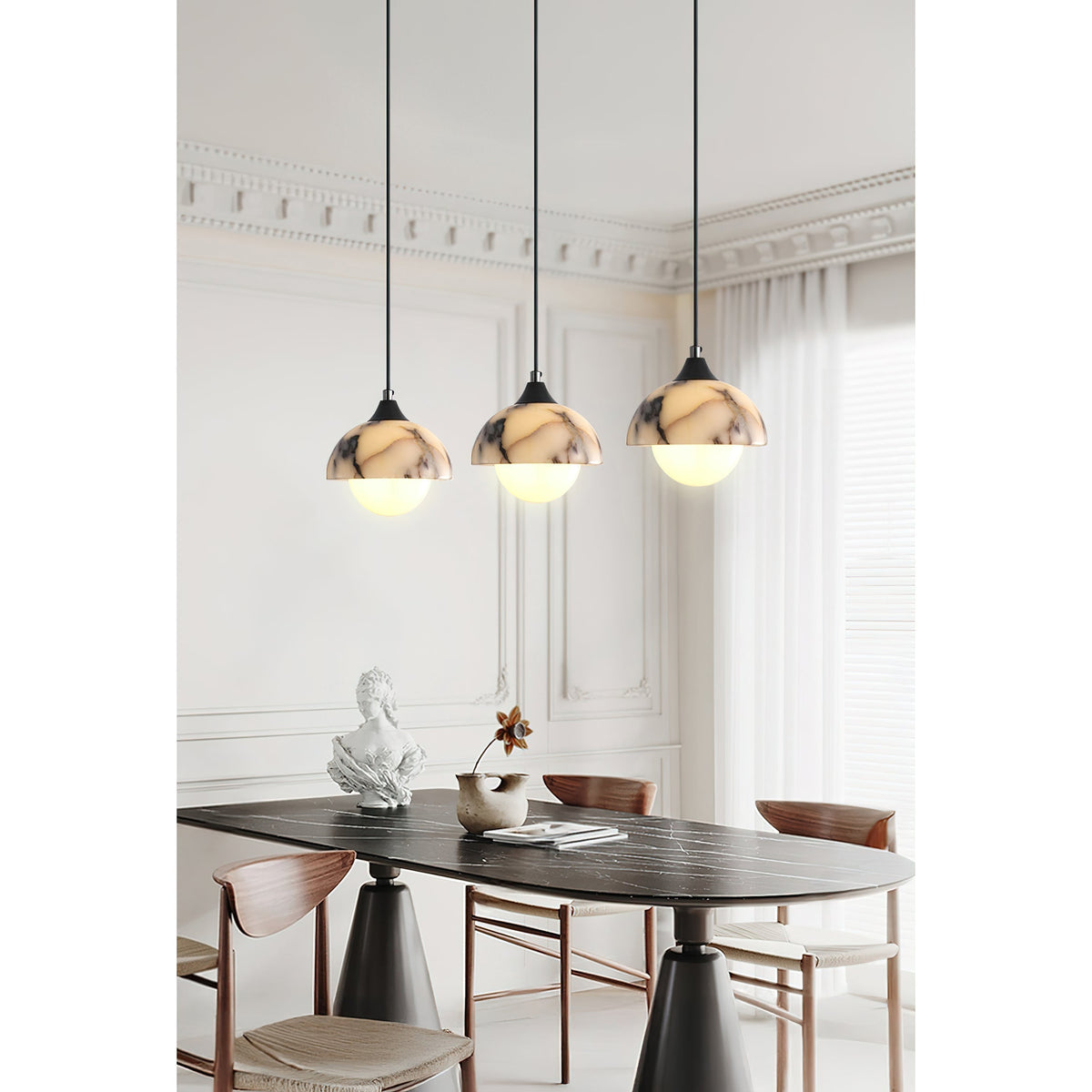 Tavon moderne minimalistische hanglamp van marmer