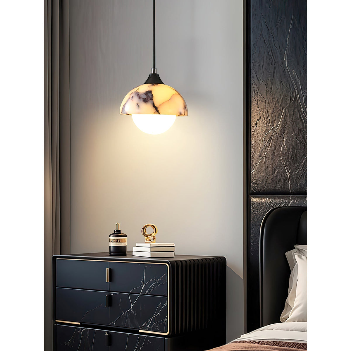 Tavon moderne minimalistische hanglamp van marmer
