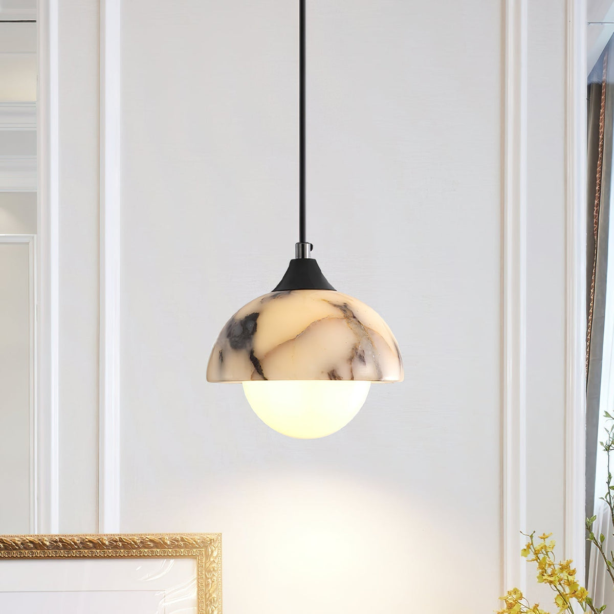 Tavon moderne minimalistische hanglamp van marmer