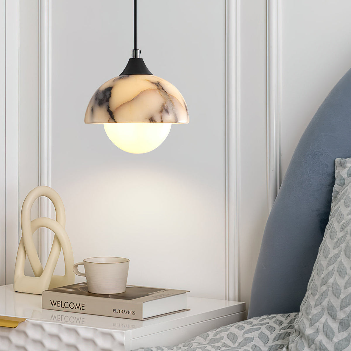 Tavon moderne minimalistische hanglamp van marmer
