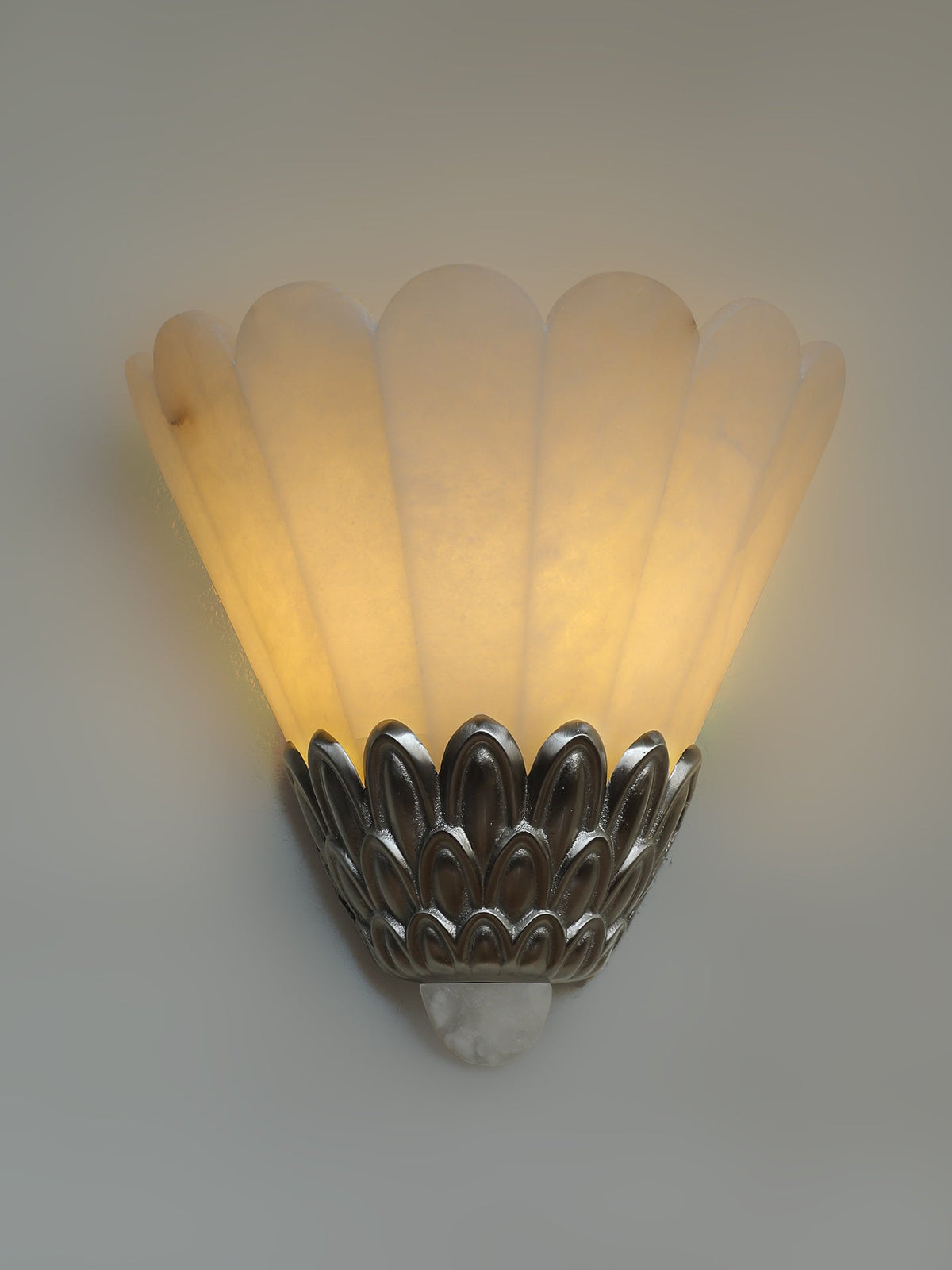 Marbe Vintage Albast Bloemblaad wandlamp