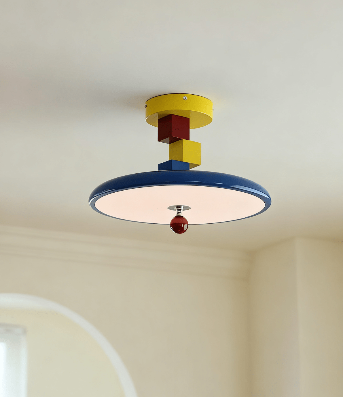 Yvor plafondlamp met geometrisch blok