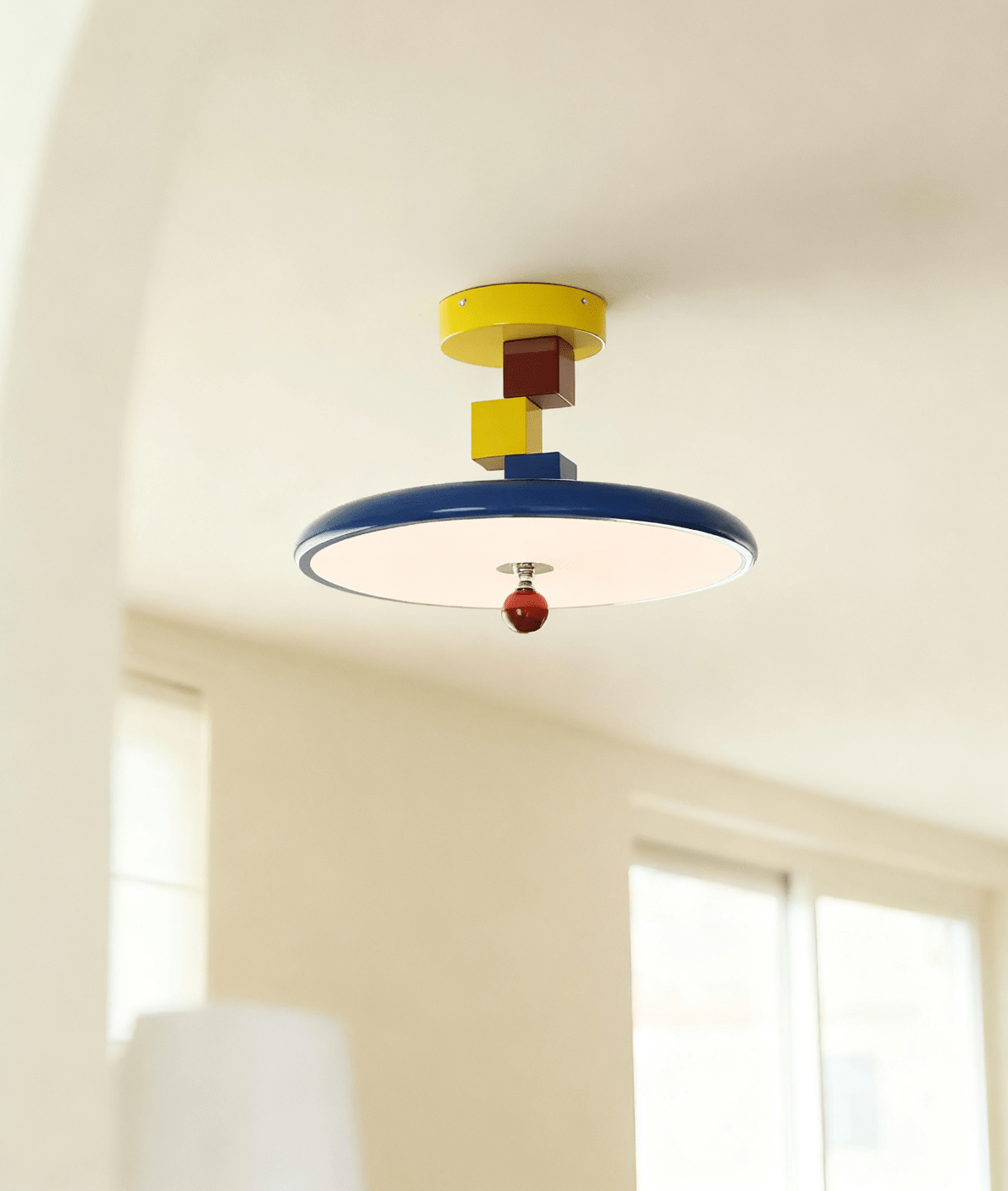 Yvor plafondlamp met geometrisch blok
