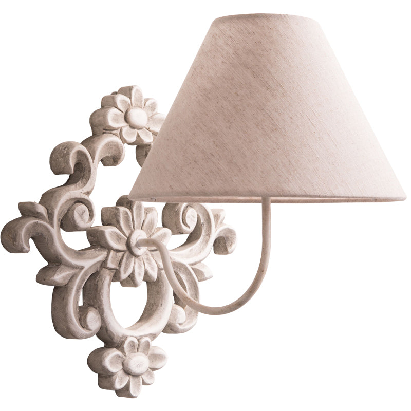 Alvuvys Moderne wandlamp met stoffen kap en metalen armatuur