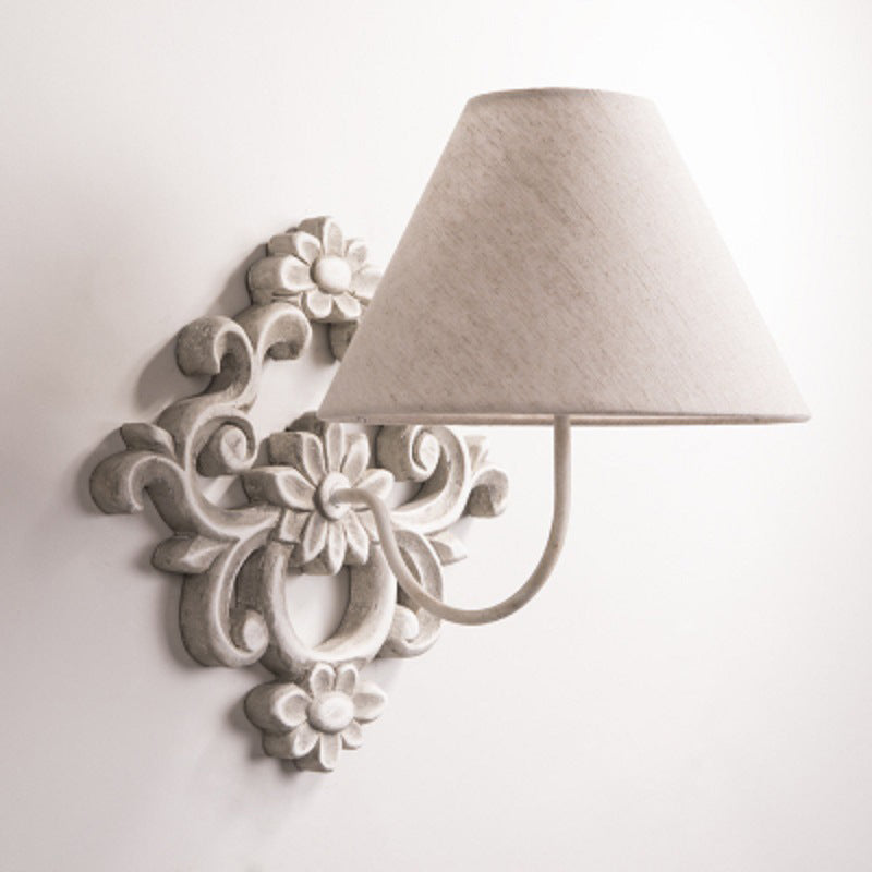 Alvuvys Moderne wandlamp met stoffen kap en metalen armatuur