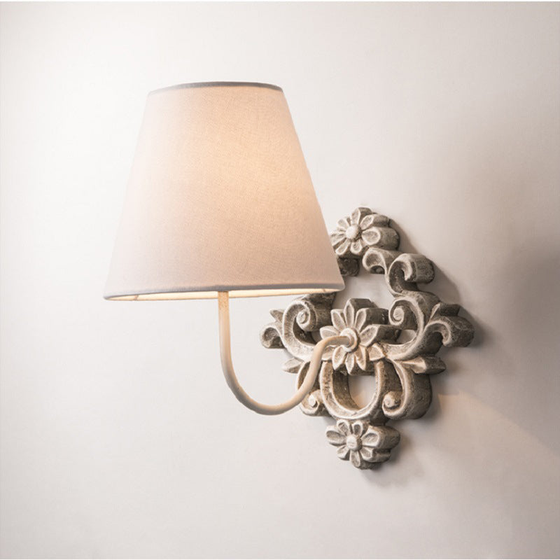 Alvuvys Moderne wandlamp met stoffen kap en metalen armatuur