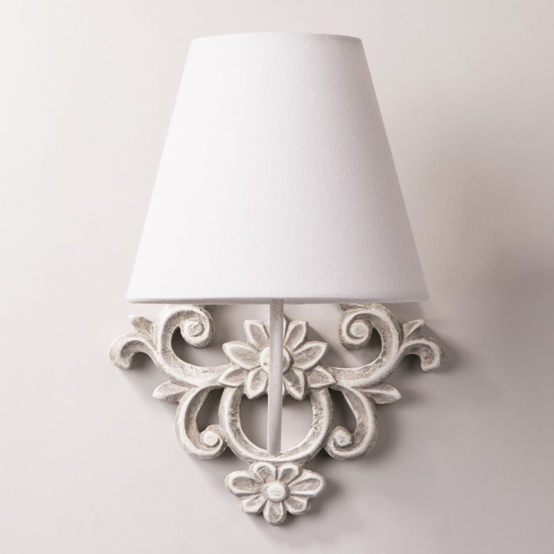 Alvuvys Moderne wandlamp met stoffen kap en metalen armatuur