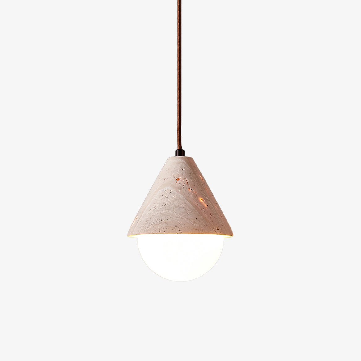 Valaliella Cone Hemisphere travertin hanglamp