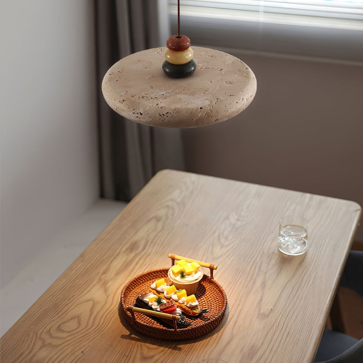 Auron hanglamp Geel travertin Marmer