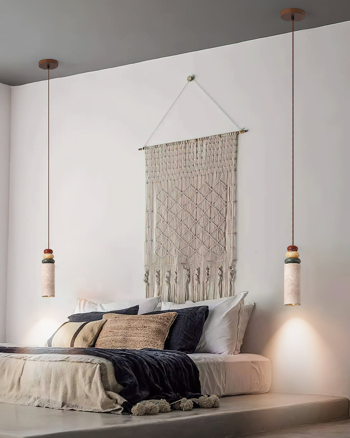 Auron hanglamp Geel travertin Marmer