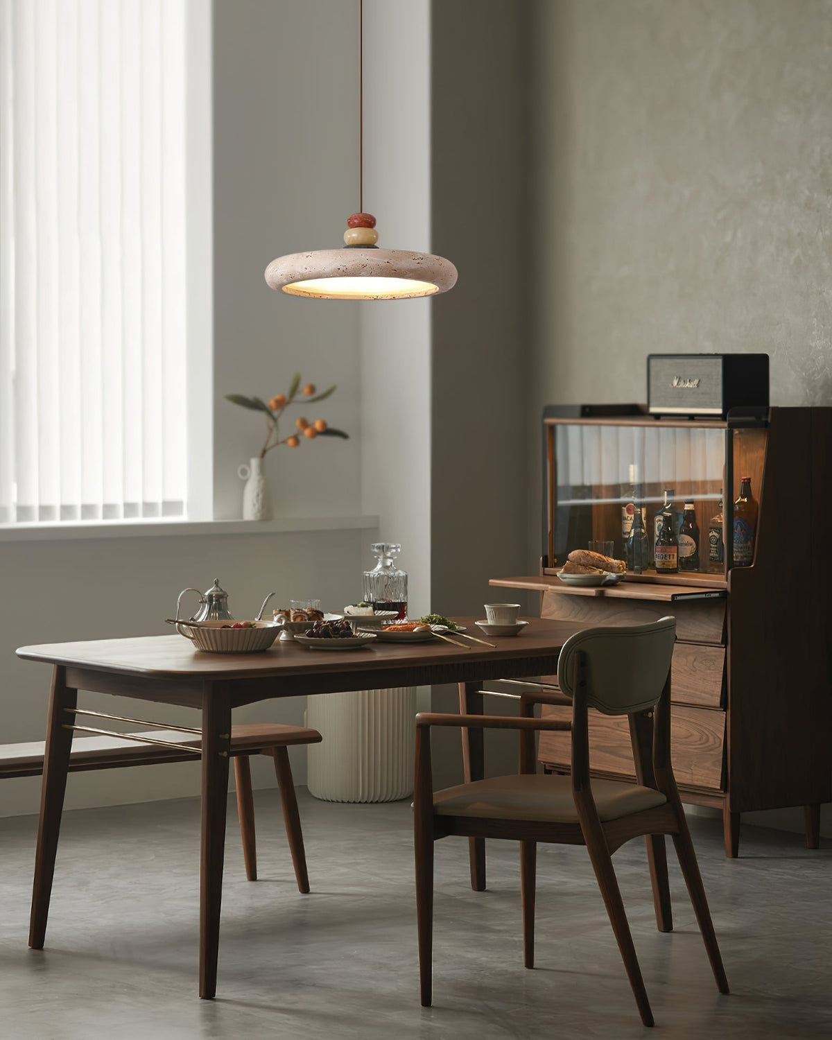 Auron hanglamp Geel travertin Marmer