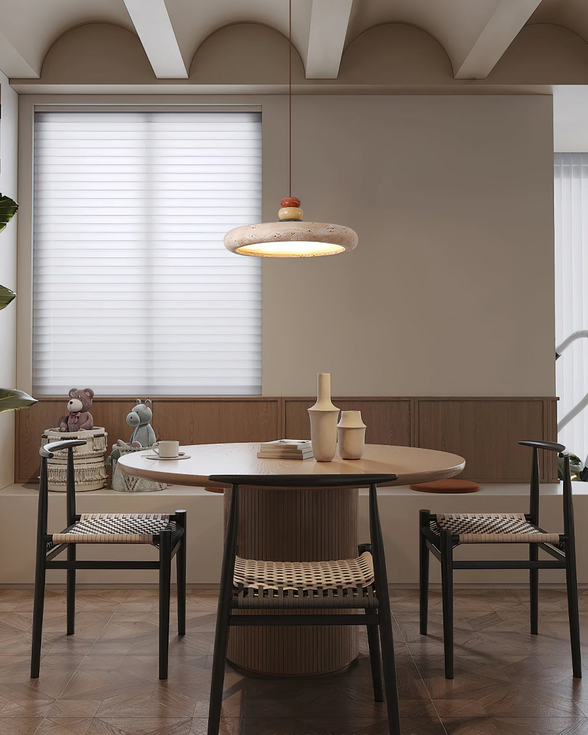 Auron hanglamp Geel travertin Marmer