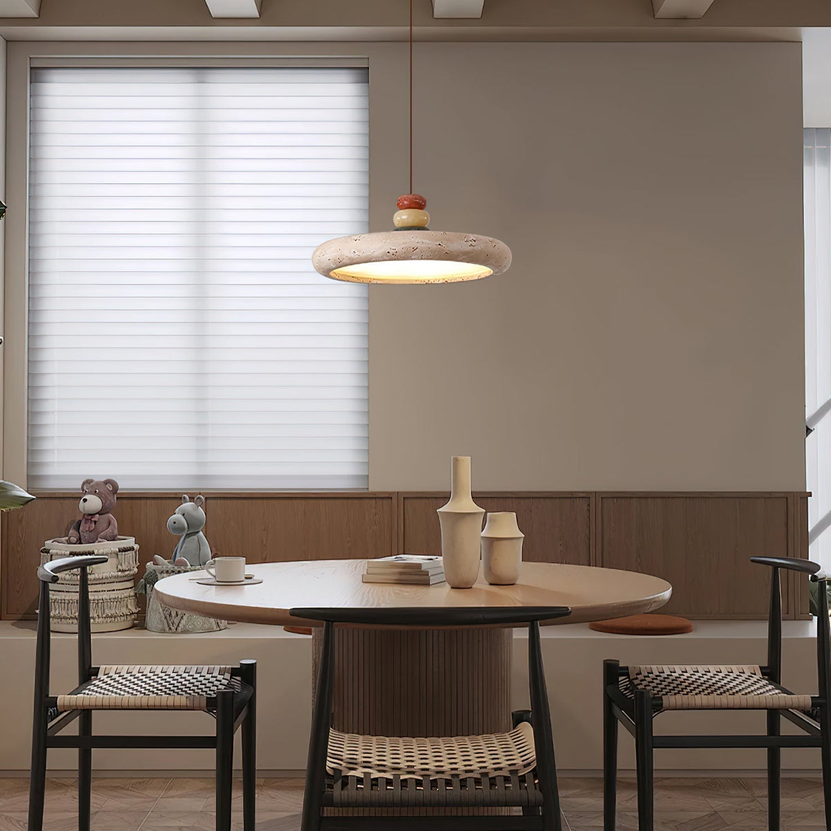 Auron hanglamp Geel travertin Marmer