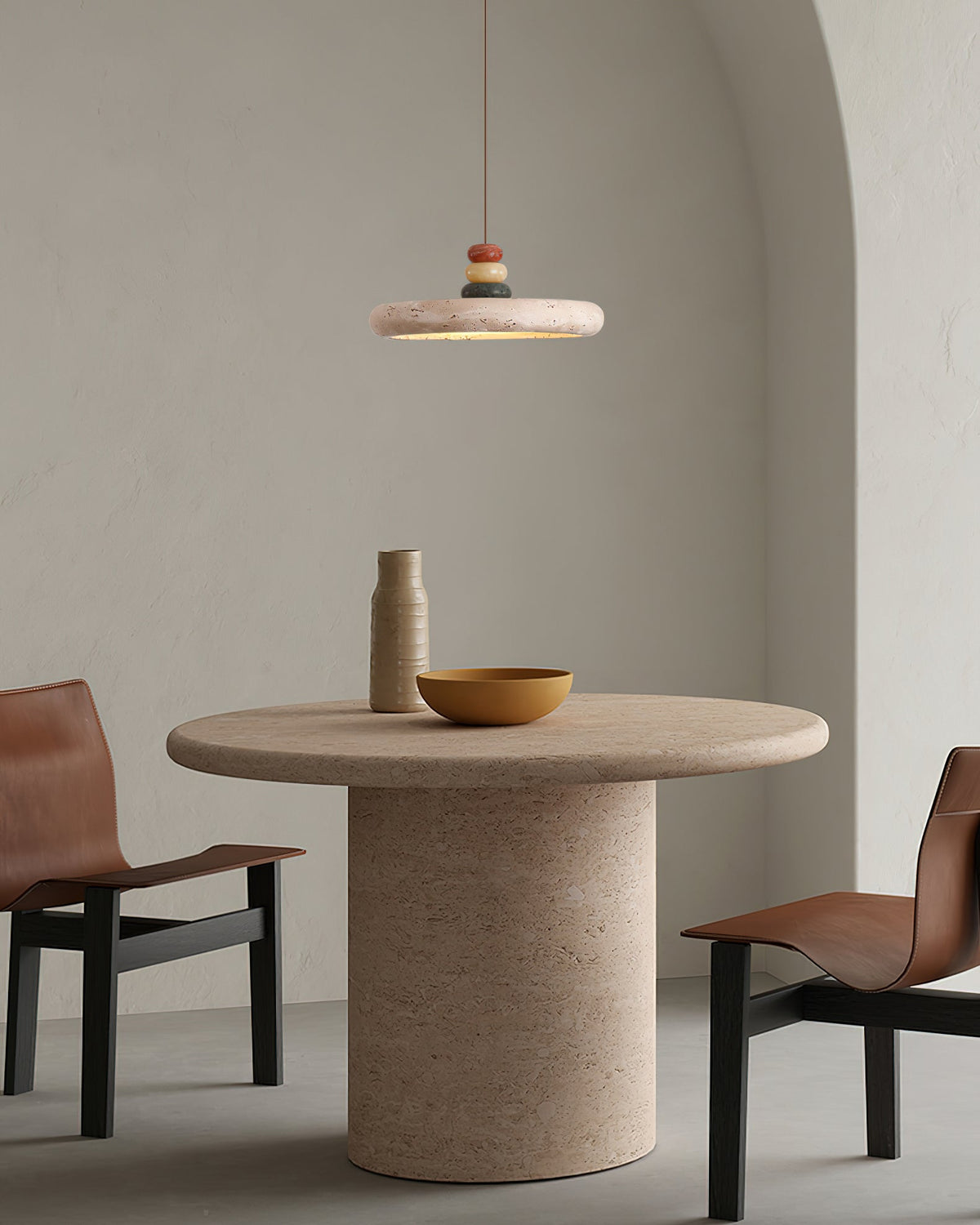 Auron hanglamp Geel travertin Marmer