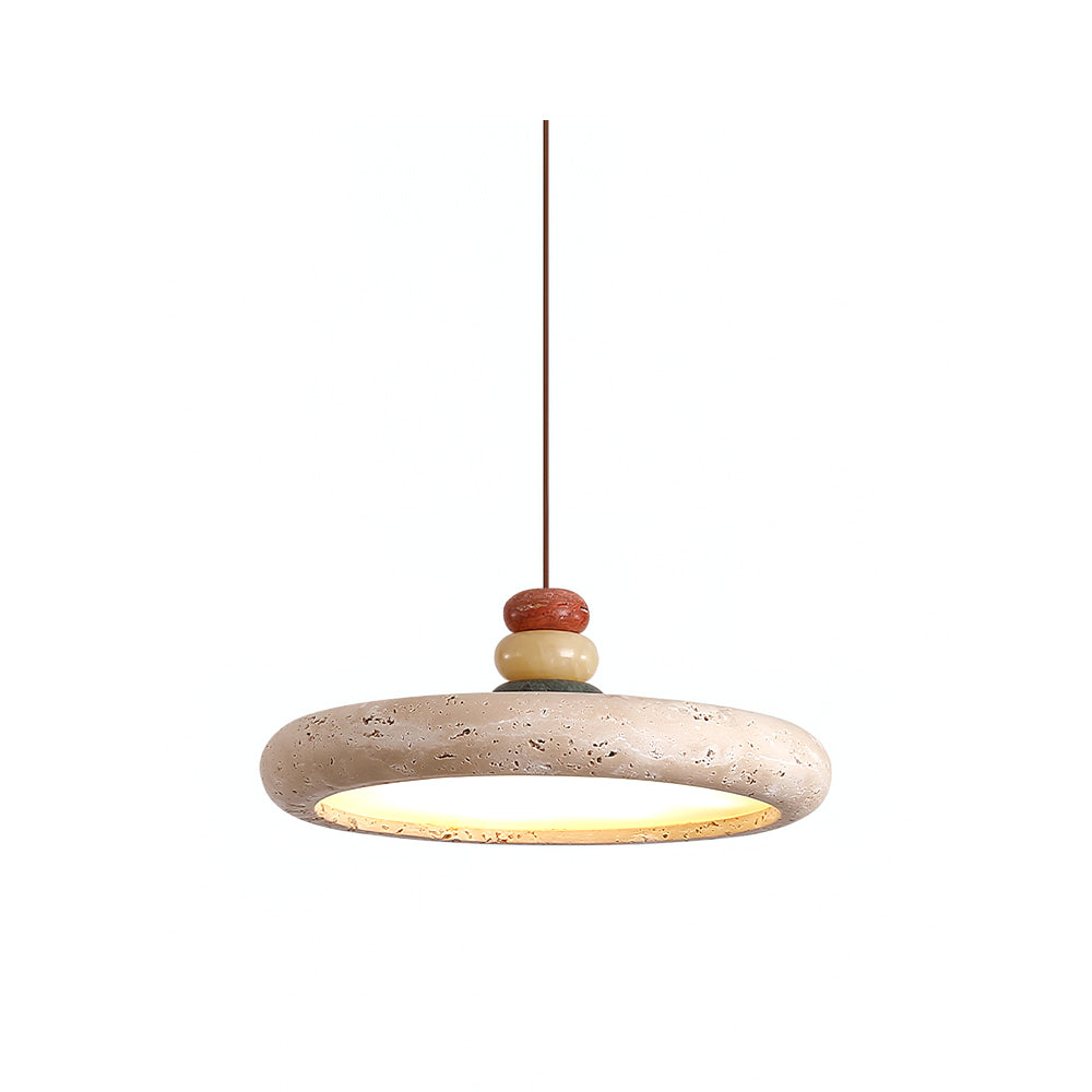 Auron hanglamp Geel travertin Marmer