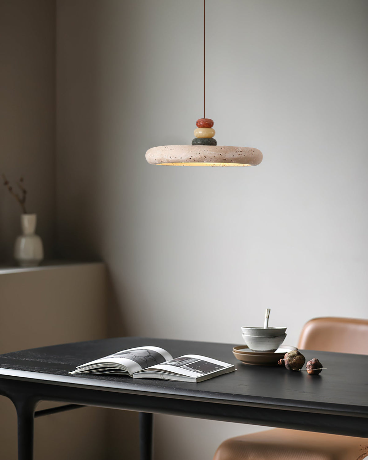 Auron hanglamp Geel travertin Marmer