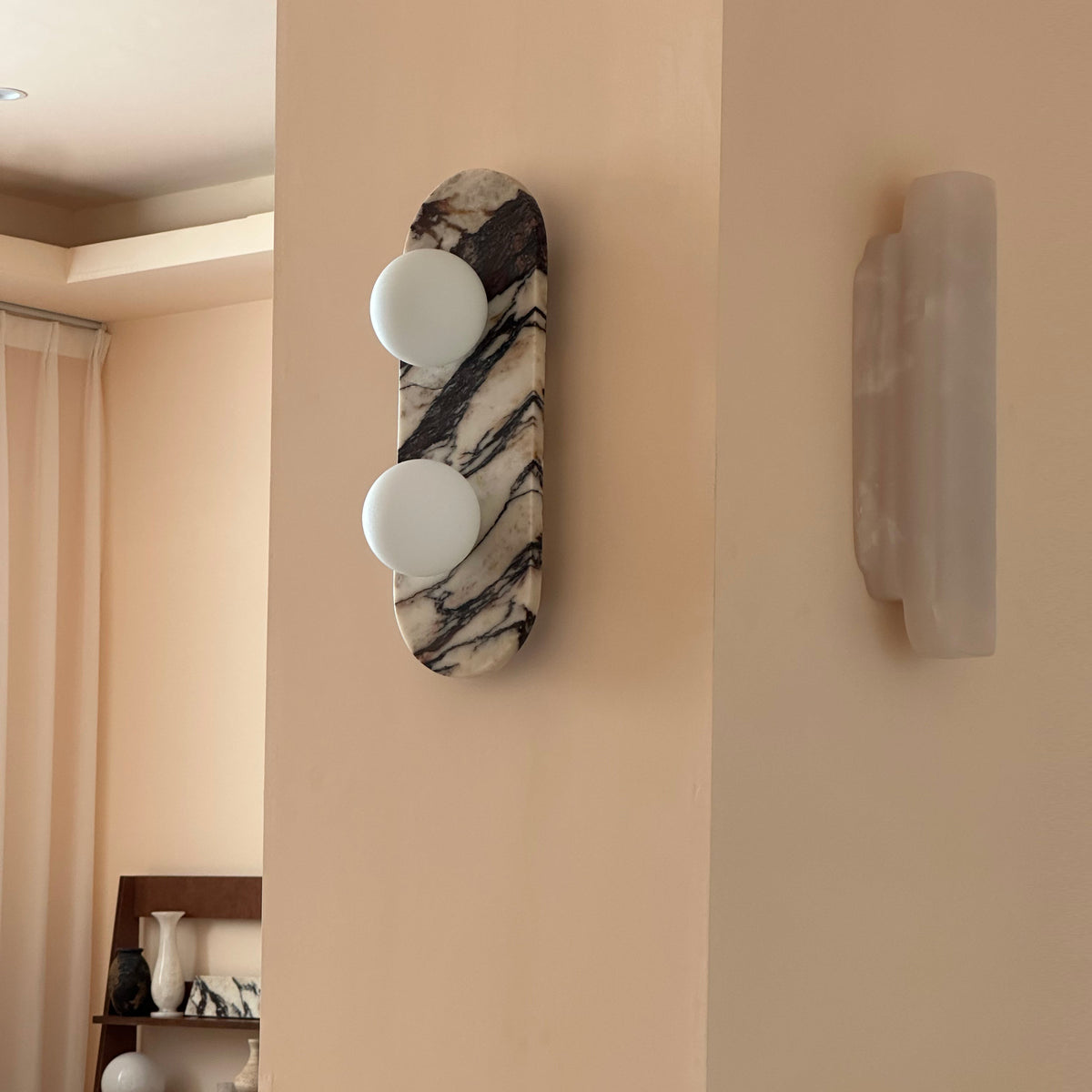 Alvuvyo elegantie Moderne wandlamp van marmer