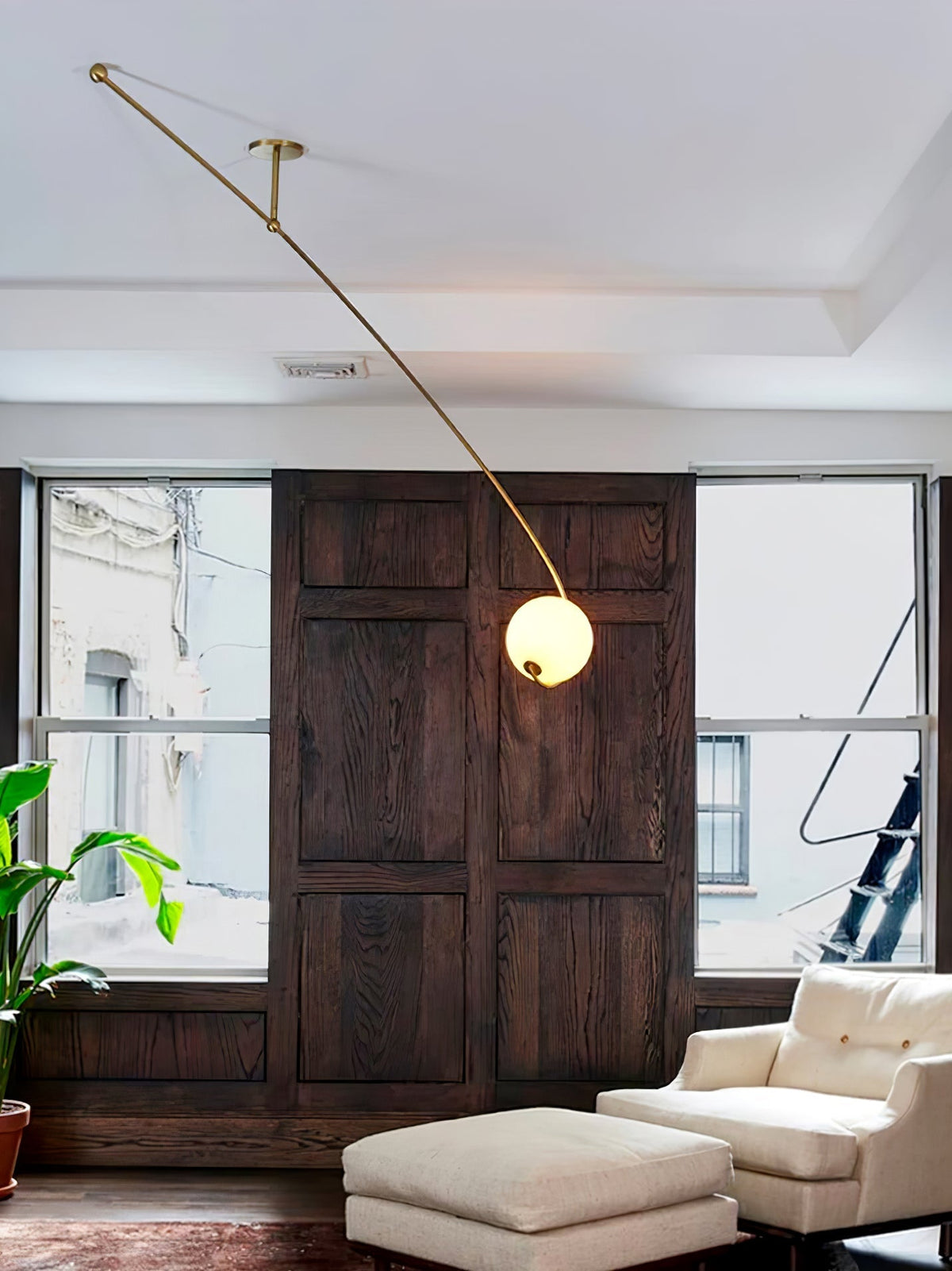 Elsoris Moderne minimalistische plafondlamp van glas met gebogen vorm