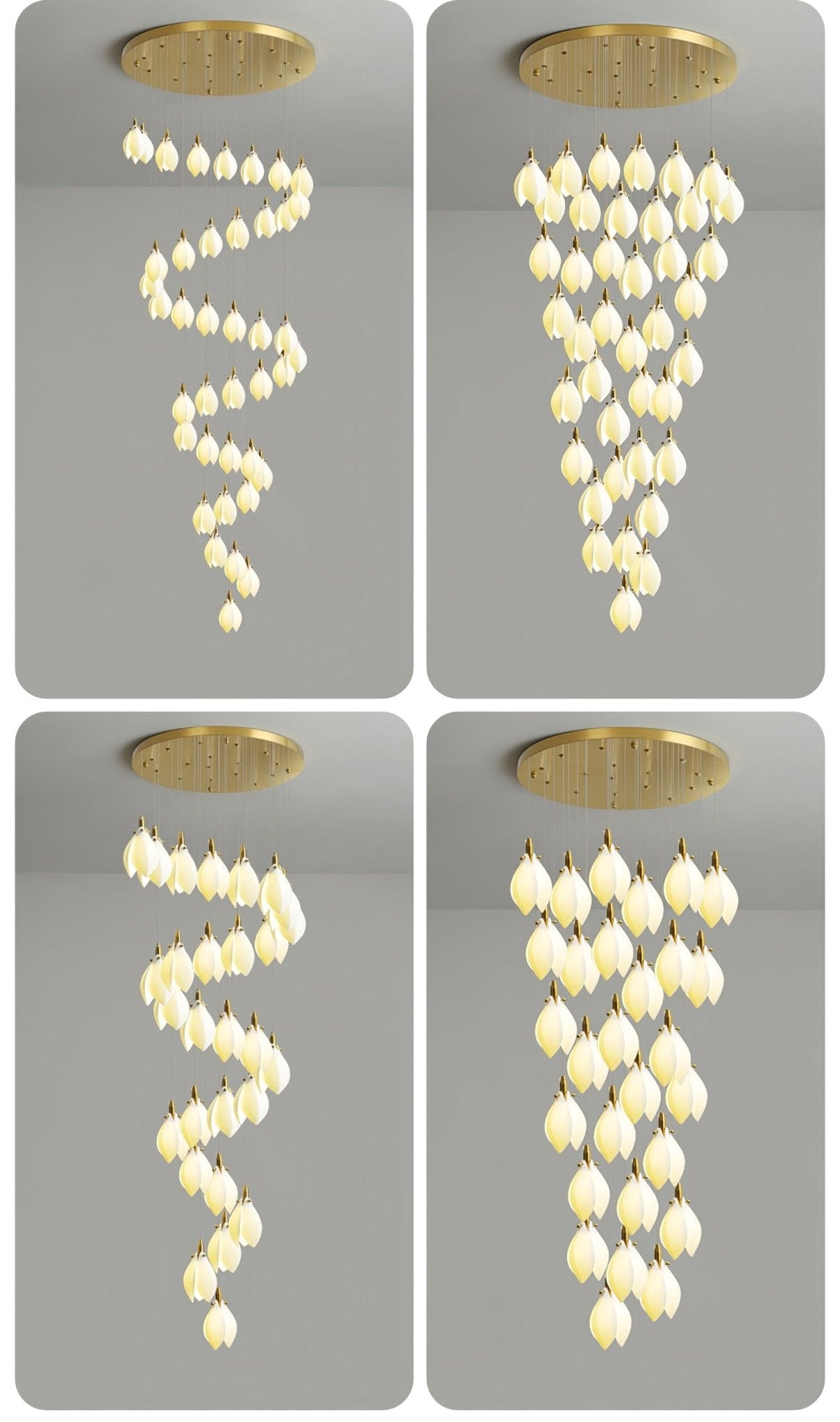 Caphayra Floral keramische messing Kroonluchter