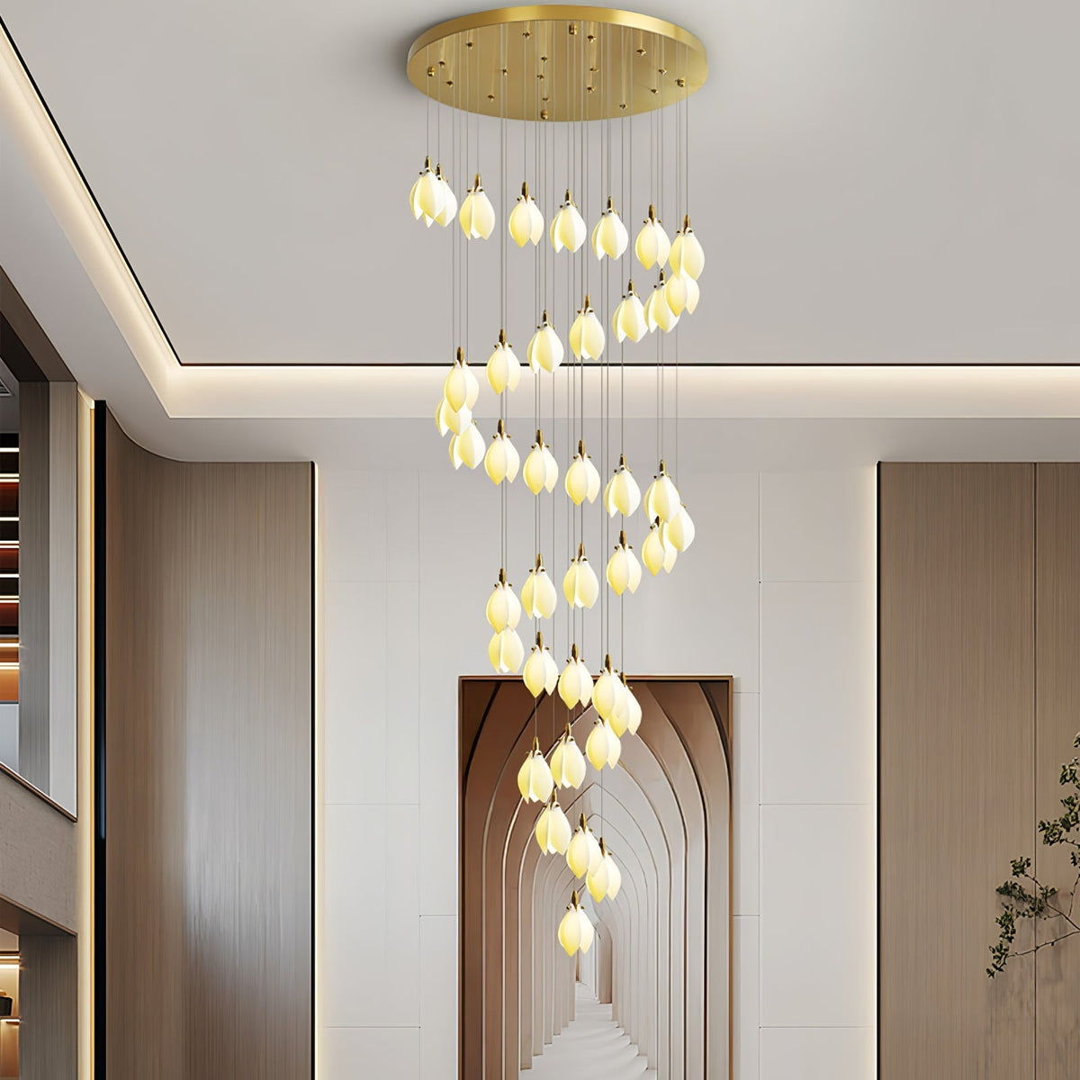 Caphayra Floral keramische messing Kroonluchter