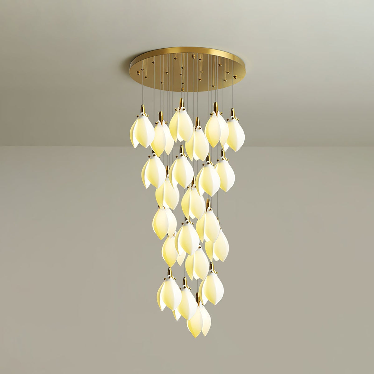 Caphayra Floral keramische messing Kroonluchter