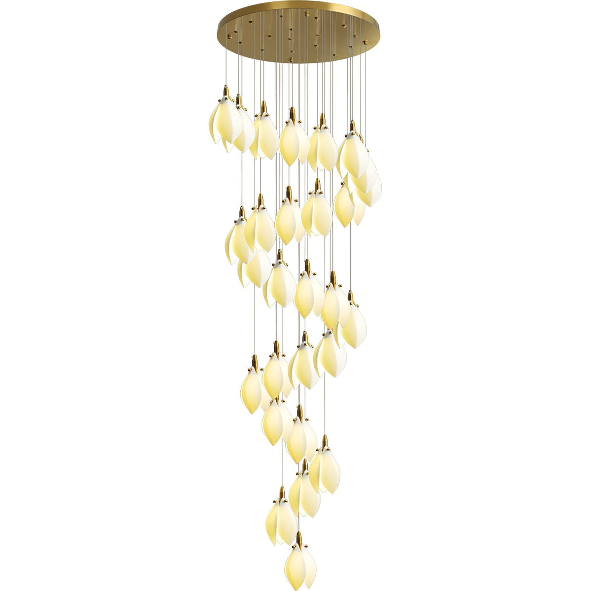 Caphayra Floral keramische messing Kroonluchter