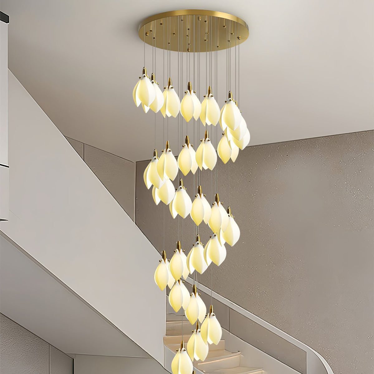 Caphayra Floral keramische messing Kroonluchter