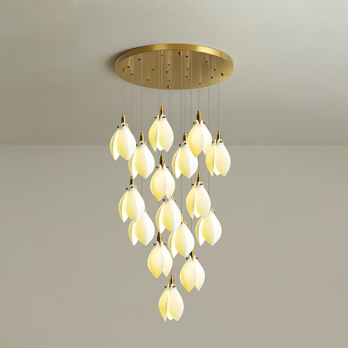 Caphayra Floral keramische messing Kroonluchter