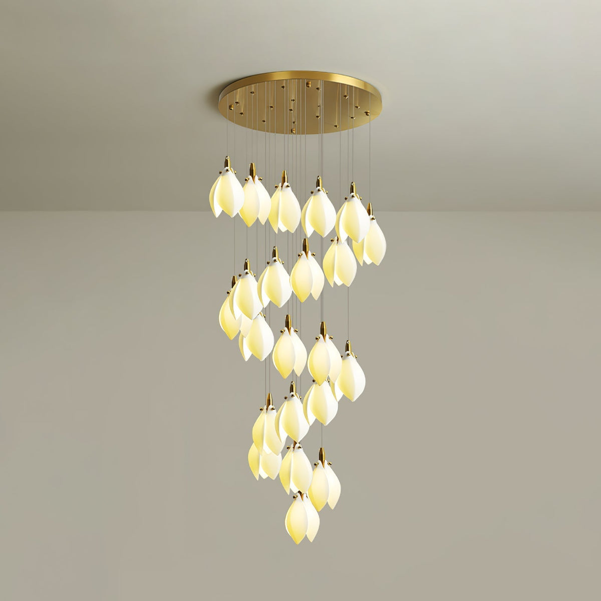 Caphayra Floral keramische messing Kroonluchter