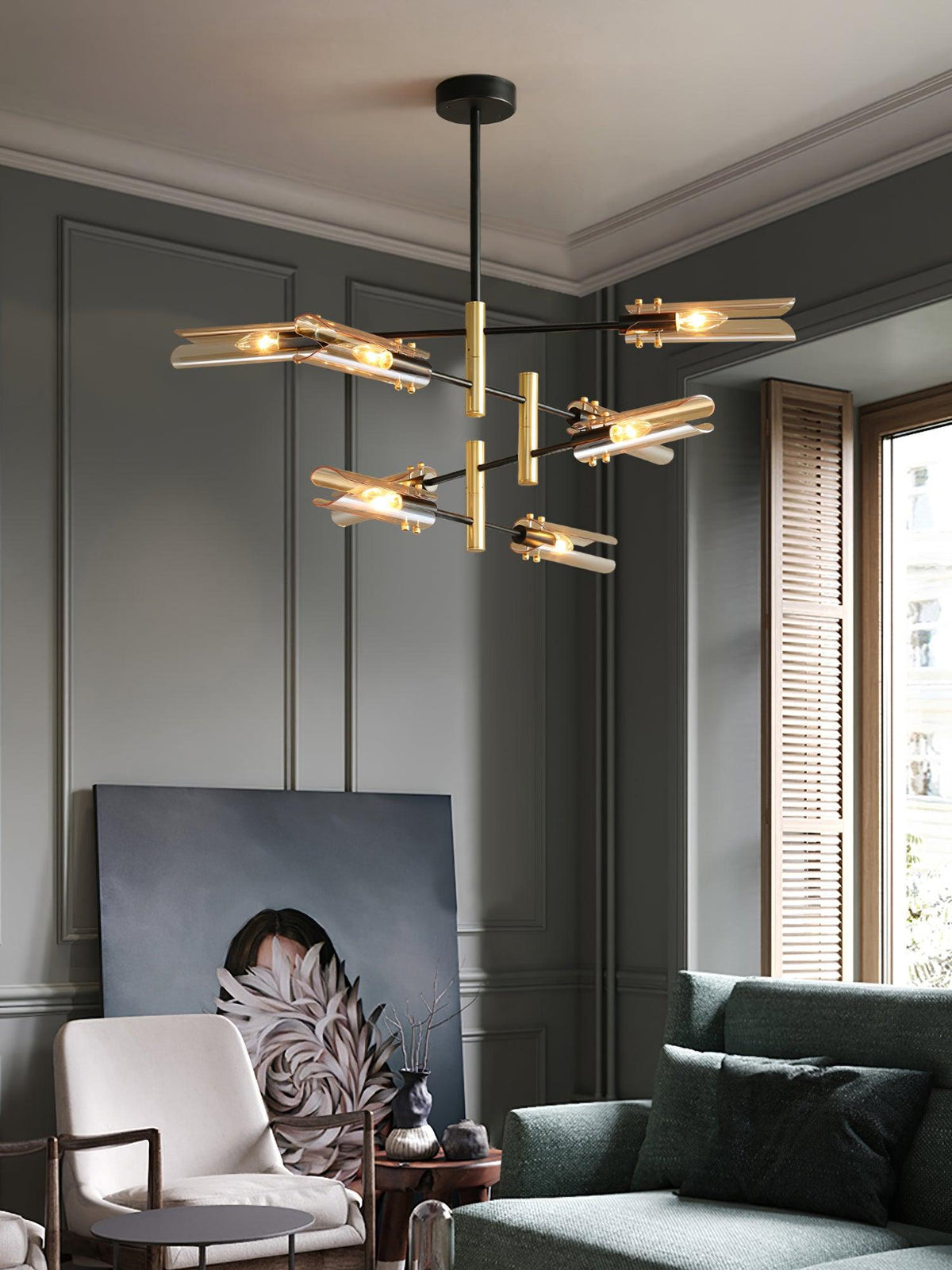 Eloz dubbele kroonluchter met 6-licht modern